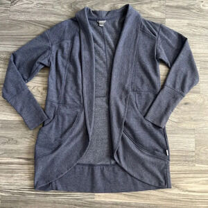 Eddie Bauer Fleece Camp Long Sleeve Cardigan Sweater Blue Size Small